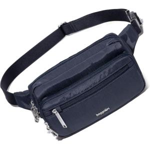 imageBaggallini Securtex AntiTheft Belt Fanny Pack for Women RFID Wallet Locking ZipperTravel Bag Crossbody PurseFrench Navy
