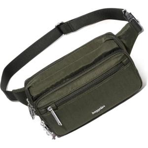 imageBaggallini Securtex AntiTheft Belt Fanny Pack for Women RFID Wallet Locking ZipperTravel Bag Crossbody PurseThyme