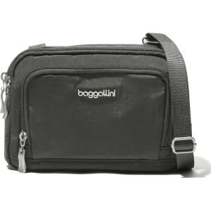 imageBaggallini Triple Zip with RFID Front Wallet  8x6 Crossbody Bag for Women Convertible Fanny Pack Belt Bag WaterResistantCharcoal