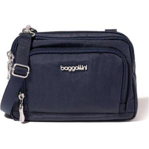 imageBaggallini Triple Zip with RFID Front Wallet  8x6 Crossbody Bag for Women Convertible Fanny Pack Belt Bag WaterResistantFrench Navy