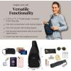 imageBaggallini AntiTheft Daytripper Sling 7x12 Crossbody Travel Safe Bag WSecurtex Locking Zippers SlashResistant ampamp RFIDBlack