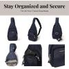 imageBaggallini AntiTheft Daytripper Sling 7x12 Crossbody Travel Safe Bag WSecurtex Locking Zippers SlashResistant ampamp RFIDFrench Navy