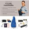 imageBaggallini AntiTheft Daytripper Sling 7x12 Crossbody Travel Safe Bag WSecurtex Locking Zippers SlashResistant ampamp RFIDLapis
