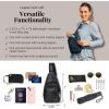 imageBaggallini AntiTheft Daytripper Sling 7x12 Crossbody Travel Safe Bag WSecurtex Locking Zippers SlashResistant ampamp RFIDMidnight Blossom Print