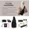 imageBaggallini AntiTheft Daytripper Sling 7x12 Crossbody Travel Safe Bag WSecurtex Locking Zippers SlashResistant ampamp RFIDMulberry