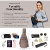 imageBaggallini AntiTheft Daytripper Sling 7x12 Crossbody Travel Safe Bag WSecurtex Locking Zippers SlashResistant ampamp RFIDPortobello
