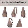imageBaggallini AntiTheft Daytripper Sling 7x12 Crossbody Travel Safe Bag WSecurtex Locking Zippers SlashResistant ampamp RFIDPortobello
