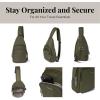 imageBaggallini AntiTheft Daytripper Sling 7x12 Crossbody Travel Safe Bag WSecurtex Locking Zippers SlashResistant ampamp RFIDThyme