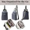 imageBaggallini Essential Small 12x7 Inch Sling Crossbody Bag with Convertible Adjustable Shoulder StrapCharcoal Gray