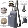 imageBaggallini Essential Small 12x7 Inch Sling Crossbody Bag with Convertible Adjustable Shoulder StrapCharcoal Gray