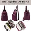 imageBaggallini Essential Small 12x7 Inch Sling Crossbody Bag with Convertible Adjustable Shoulder StrapMulberry