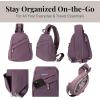 imageBaggallini Medium Sling Backpack  Lightweight Sling Bag with Convertible Adjustable Shoulder StrapMisty Purple