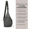 imageBaggallini Mini Sling  12x7 Sling Crossbody Bag Backpack with Adjustable Shoulder StrapCharcoal