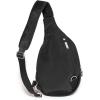 imageBaggallini Securtex AntiTheft Triple Zip Sling  Travel Backpack Sling Bag Crossbody  RFID Wallet Locking ZipperBlack
