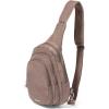 imageBaggallini Securtex AntiTheft Triple Zip Sling  Travel Backpack Sling Bag Crossbody  RFID Wallet Locking ZipperPortobello