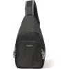 imageBaggallini AntiTheft Daytripper Sling 7x12 Crossbody Travel Safe Bag WSecurtex Locking Zippers SlashResistant ampamp RFIDCharcoal