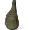 imageBaggallini Securtex AntiTheft Triple Zip Sling  Travel Backpack Sling Bag Crossbody  RFID Wallet Locking ZipperThyme