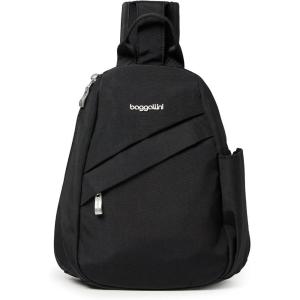 imageBaggallini Medium Sling Backpack  Lightweight Sling Bag with Convertible Adjustable Shoulder StrapBlack