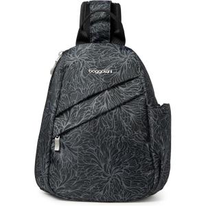 imageBaggallini Medium Sling Backpack  Lightweight Sling Bag with Convertible Adjustable Shoulder StrapMidnight Blossom