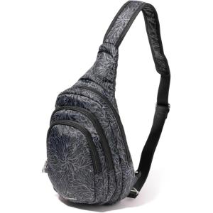 imageBaggallini Securtex AntiTheft Triple Zip Sling  Travel Backpack Sling Bag Crossbody  RFID Wallet Locking ZipperMidnight Blossom