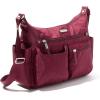 imageBaggallini Anywhere Hobo Crossbody Women 13x95 WaterResistant Travel Purse Handbag Shoulder Bag WRFID WristletDark Cherry