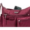 imageBaggallini Anywhere Hobo Crossbody Women 13x95 WaterResistant Travel Purse Handbag Shoulder Bag WRFID WristletDark Cherry