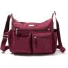 imageBaggallini Anywhere Hobo Crossbody Women 13x95 WaterResistant Travel Purse Handbag Shoulder Bag WRFID WristletDark Cherry