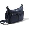 imageBaggallini Anywhere Hobo Crossbody Women 13x95 WaterResistant Travel Purse Handbag Shoulder Bag WRFID WristletFrench Navy