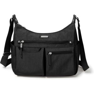 imageBaggallini Anywhere Hobo Crossbody Women 13x95 WaterResistant Travel Purse Handbag Shoulder Bag WRFID WristletBlack