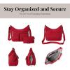 imageBaggallini Everywhere Bagg Crossbody Women 11x9 Lightweight Nylon Hobo WaterResistant Travel Bag WRFID ProtectionApple
