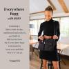 imageBaggallini Everywhere Bagg Crossbody Women 11x9 Lightweight Nylon Hobo WaterResistant Travel Bag WRFID ProtectionBlack Cheetah Eemboss