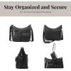 imageBaggallini Everywhere Bagg Crossbody Women 11x9 Lightweight Nylon Hobo WaterResistant Travel Bag WRFID ProtectionBlack Cheetah Eemboss