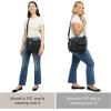 imageBaggallini Everywhere Bagg Crossbody Women 11x9 Lightweight Nylon Hobo WaterResistant Travel Bag WRFID ProtectionBlack Cheetah Eemboss