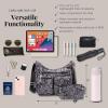 imageBaggallini Everywhere Bagg Crossbody Women 11x9 Lightweight Nylon Hobo WaterResistant Travel Bag WRFID ProtectionBlack Hydrangea