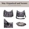 imageBaggallini Everywhere Bagg Crossbody Women 11x9 Lightweight Nylon Hobo WaterResistant Travel Bag WRFID ProtectionBlack Hydrangea
