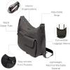 imageBaggallini Everywhere Bagg Crossbody Women 11x9 Lightweight Nylon Hobo WaterResistant Travel Bag WRFID ProtectionCharcoal