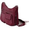 imageBaggallini Everywhere Bagg Crossbody Women 11x9 Lightweight Nylon Hobo WaterResistant Travel Bag WRFID ProtectionDark Cherry