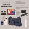 imageBaggallini Everywhere Bagg Crossbody Women 11x9 Lightweight Nylon Hobo WaterResistant Travel Bag WRFID ProtectionFrench Navy Quilt