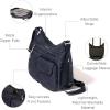 imageBaggallini Everywhere Bagg Crossbody Women 11x9 Lightweight Nylon Hobo WaterResistant Travel Bag WRFID ProtectionFrench Navy Quilt