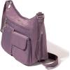 imageBaggallini Everywhere Bagg Crossbody Women 11x9 Lightweight Nylon Hobo WaterResistant Travel Bag WRFID ProtectionMisty Purple