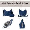imageBaggallini Everywhere Bagg Crossbody Women 11x9 Lightweight Nylon Hobo WaterResistant Travel Bag WRFID ProtectionPacific