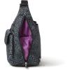 imageBaggallini Everywhere Bagg Crossbody Women 11x9 Lightweight Nylon Hobo WaterResistant Travel Bag WRFID ProtectionPewter Floral