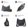 imageBaggallini Everywhere Bagg Crossbody Women 11x9 Lightweight Nylon Hobo WaterResistant Travel Bag WRFID ProtectionPewter Floral