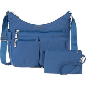 imageBaggallini Everywhere Bagg Crossbody Women 11x9 Lightweight Nylon Hobo WaterResistant Travel Bag WRFID ProtectionLapis