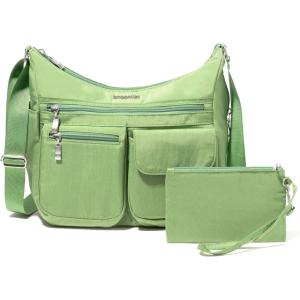 imageBaggallini Everywhere Bagg Crossbody Women 11x9 Lightweight Nylon Hobo WaterResistant Travel Bag WRFID ProtectionMoss