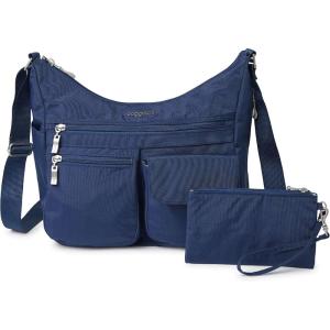 imageBaggallini Everywhere Bagg Crossbody Women 11x9 Lightweight Nylon Hobo WaterResistant Travel Bag WRFID ProtectionPacific