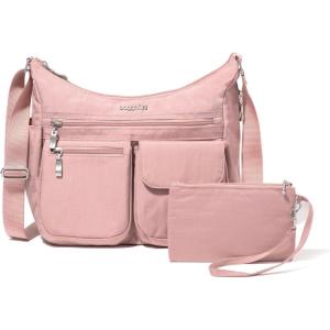 imageBaggallini Everywhere Bagg Crossbody Women 11x9 Lightweight Nylon Hobo WaterResistant Travel Bag WRFID ProtectionWoodrose