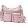 imageBaggallini Modern Everywhere Crossbody Women 11x9x45 RFID Hobo BagRose Metallic Quilt