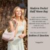 imageBaggallini Modern Pocket Half Moon 11quotx105quot Shoulder Women WReplaceable Straps Converts to Crossbody BagSterling Shimmer