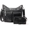 imageBaggallini Modern Everywhere Crossbody Women 11x9x45 RFID Hobo BagBlack Croc Jacquard